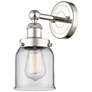 1_Edison Bell 11"H Polished Nickel Wall Sconce w/ Clear Shade