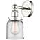 Edison Bell 11"H Polished Nickel Wall Sconce w/ Clear Shade