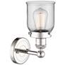 2_Edison Bell 11"H Polished Nickel Wall Sconce w/ Clear Shade more views