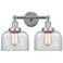 Edison Bell 16" 2-Light Polished Chrome Bath Light w/ Clear Shade