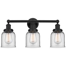 Edison Bell 24" Wide Matte Black 3-Light Bath Light