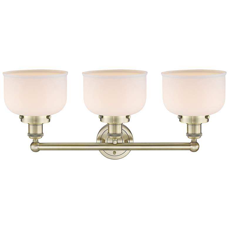 Image 2 Edison Bell 25 3/4" Wide Antique Brass 3-Light Bath Light more views