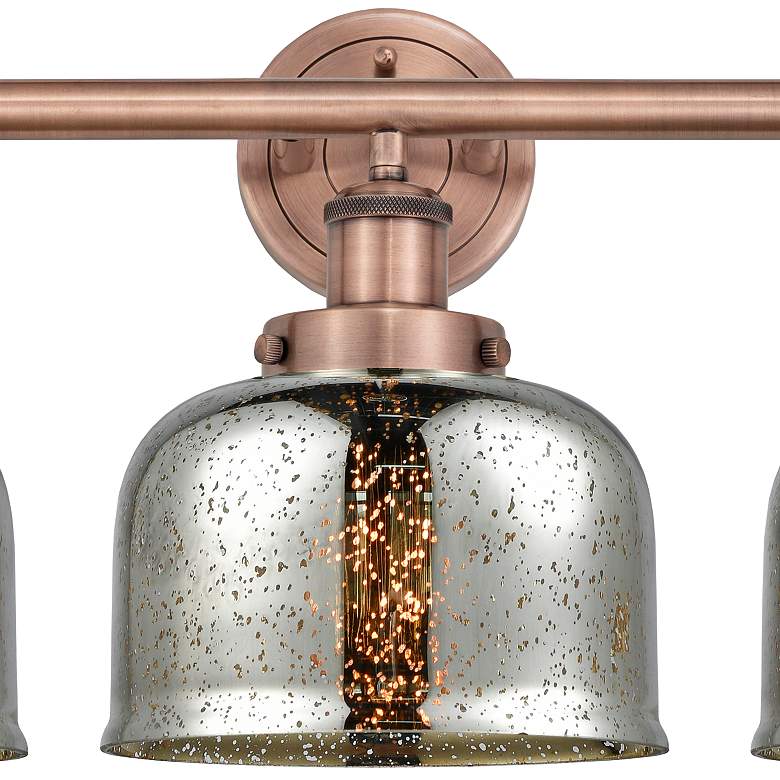 Image 2 Edison Bell 25 3/4" Wide Antique Copper 3-Light Bath Light more views