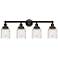 Edison Bell 33 1/2"W Oil-Rubbed Bronze 4-Light Bath Light