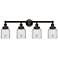 Edison Bell 33 1/2"W Oil-Rubbed Bronze 4-Light Bath Light