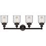 3_Edison Bell 33 1/2"W Oil-Rubbed Bronze 4-Light Bath Light more views