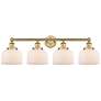 1_Edison Bell 34 3/4" Wide Brushed Brass 4-Light Bath Light