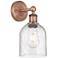 Edison Bella 11.75" High Antique Copper Sconce With Seedy Shade