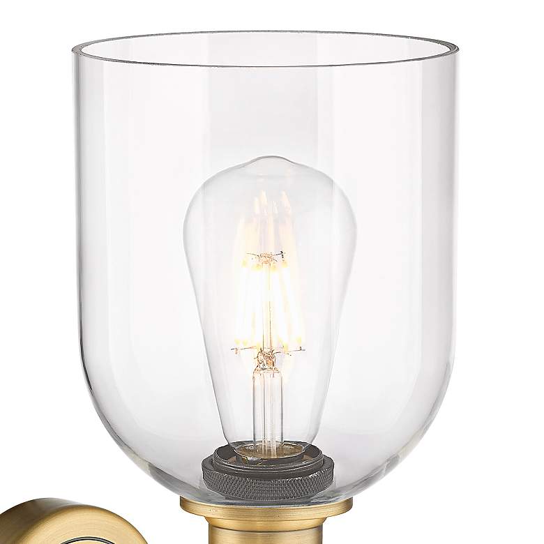 Image 2 Edison Bella 11.75" High Brushed Brass Sconce With Clear Shade more views
