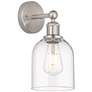 1_Edison Bella 11.75" High Brushed Satin Nickel Sconce With Clear Shade