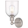 2_Edison Bella 11.75" High Brushed Satin Nickel Sconce With Clear Shade more views