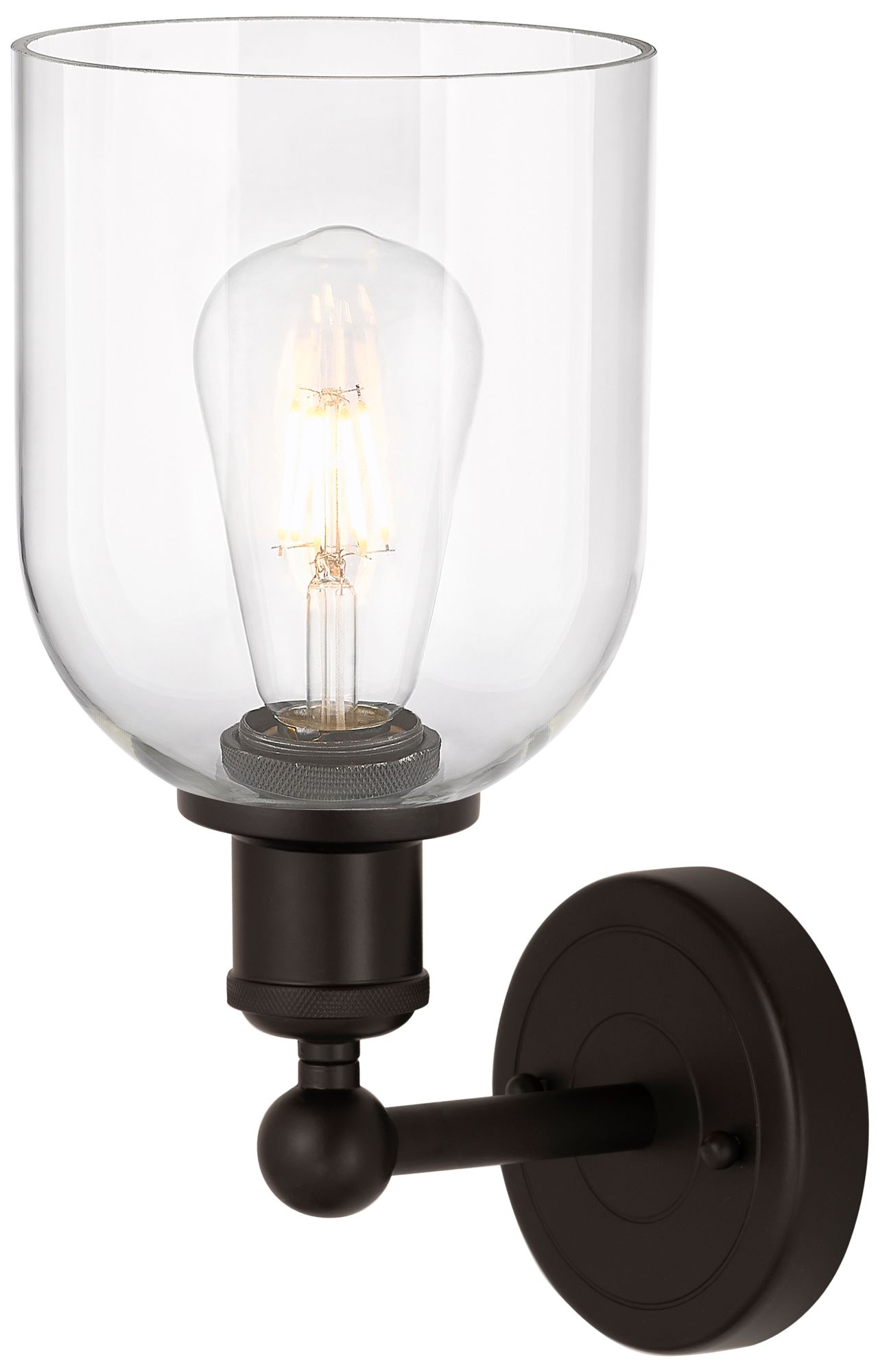 Image 2 Edison Bella 11.75" High Oil Rubbed Bronze Sconce With Clear Shade more views