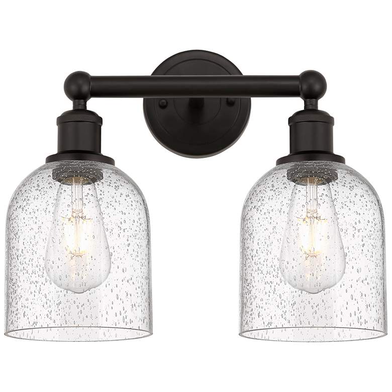 Image 1 Edison Bella 14.5" Wide 2 Light Oil Rubbed Bronze Bath Light w/ Seedy
