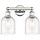 Edison Bella 14.5" Wide 2 Light Polished Nickel Bath Light With Clear