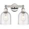 Edison Bella 14.5" Wide 2 Light Polished Nickel Bath Light With Seedy