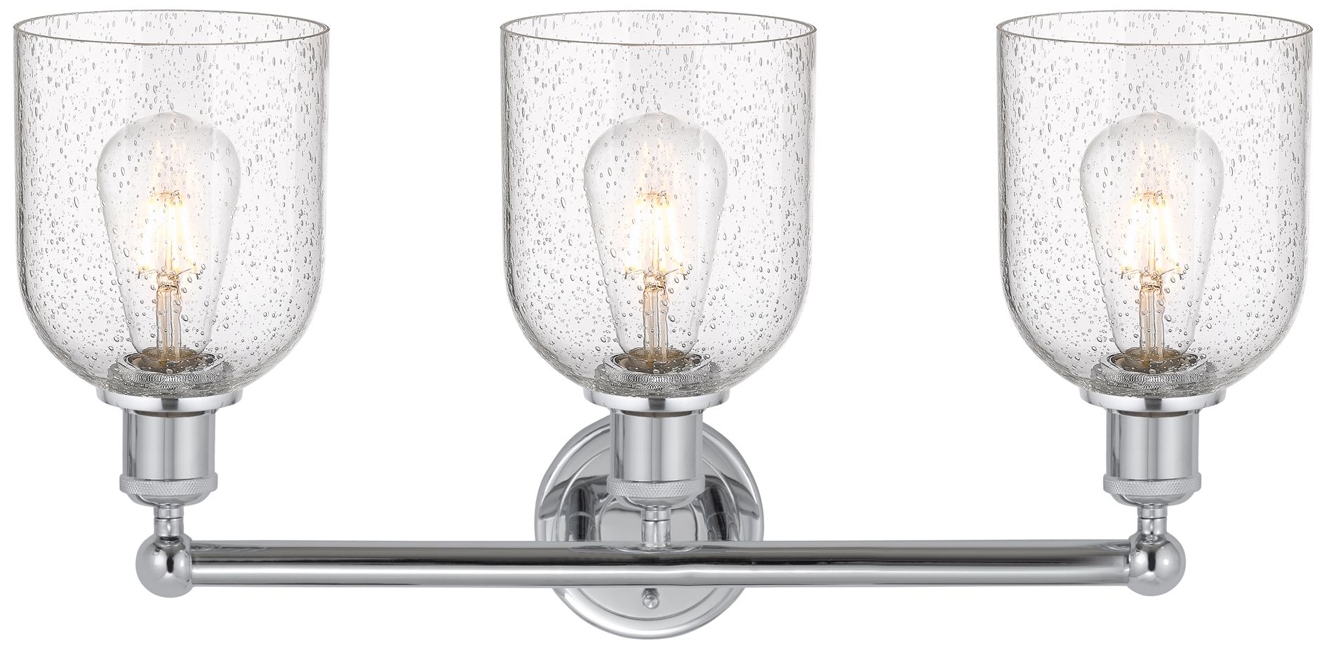 Image 2 Edison Bella 23.5" Wide 3 Light Polished Chrome Bath Light With Seedy  more views