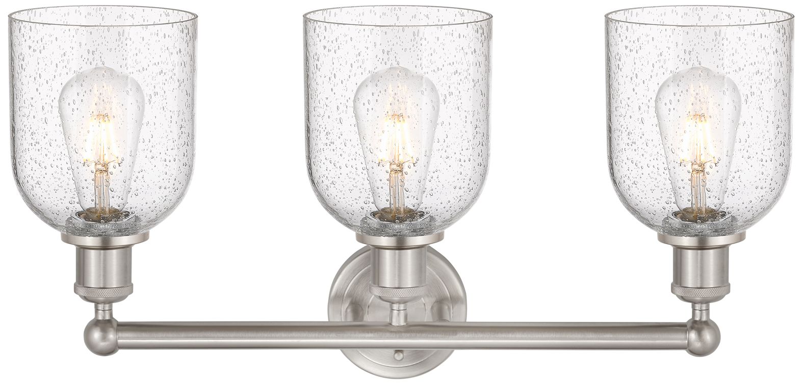 Image 2 Edison Bella 23.5"W 3 Light Brushed Satin Nickel Bath Light w/ Seedy S more views