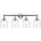 Edison Bella 32.5"W 4-Light Chrome Bath Vanity Light w/ Clear Shade