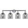 Edison Bella 32.5"W 4-Light Chrome Bath Vanity Light w/ Smoke Shade