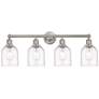 1_Edison Bella 32.5"W 4-Light Satin Nickel Bath Vanity Light w/ Clear Sh