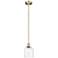 Edison Bella 5.5" Wide Antique Brass Stem Hung Mini Pendant w/ Clear S