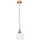 Edison Bella 5.5" Wide Antique Copper Stem Hung Mini Pendant w/ Clear