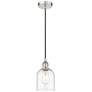 Edison Bella 5.5" Wide Polished Nickel Corded Mini Pendant w/ Clear Sh