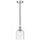 Edison Bella 5.5" Wide Polished Nickel Corded Mini Pendant w/ Seedy Sh