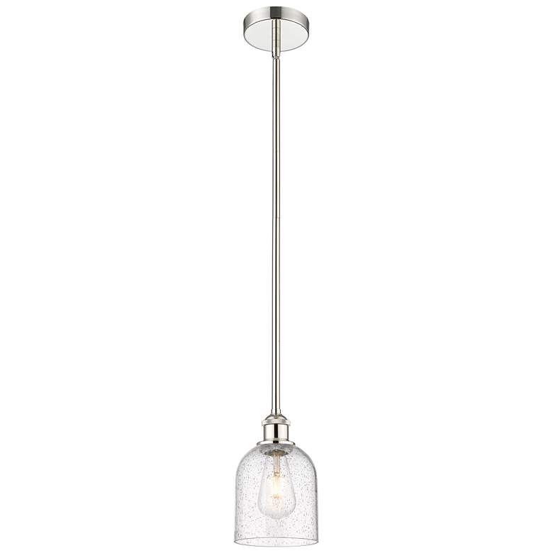 Image 1 Edison Bella 5.5" Wide Polished Nickel Stemmed Mini Pendant w/ Seedy S