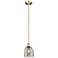 Edison Bella 5.5"W Antique Brass Stemmed Mini Pendant w/ Light Smoke S