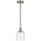 Edison Bella 5.5"W Brushed Satin Nickel Corded Mini Pendant w/ Seedy S