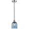 Edison Bella 5.5"W Chrome Corded Mini Pendant w/ Princess Blue Shade