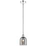 Edison Bella 5.5"W Chrome Stemmed Mini Pendant w/ Light Smoke Shade