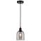 Edison Bella 5.5"W Oiled Bronze Corded Mini Pendant w/ Light Smoke Sha