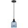 Edison Bella 5.5"W Oiled Bronze Corded Mini Pendant w/ Princess Blue S