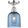 Edison Bella 5.5"W Polished Chrome Semi-Flush Mount w/ Princess Blue S