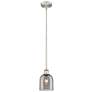 Edison Bella 5.5"W Satin Nickel Stemmed Mini Pendant w/ Light Smoke Sh