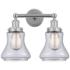 Edison Bellmont 16" 2-Light Polished Chrome Bath Light w/ Clear Shade