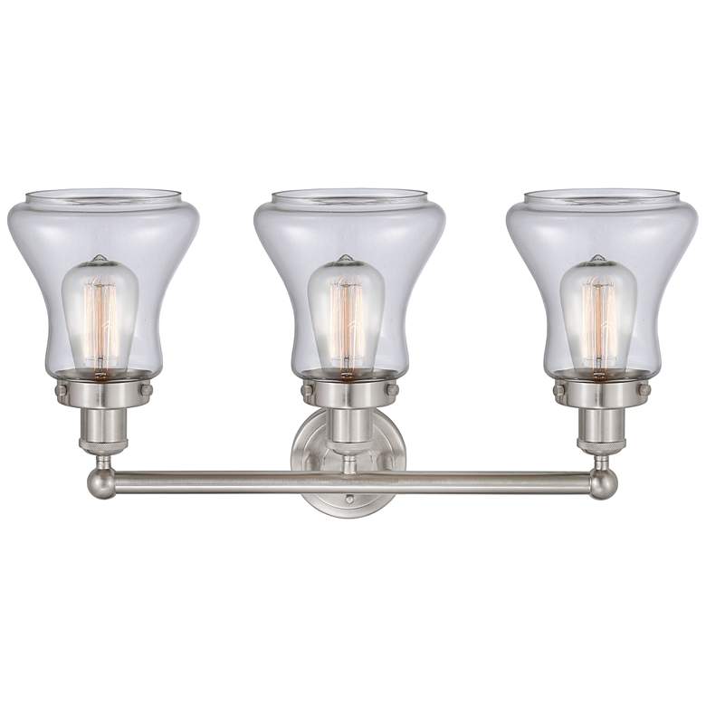 Image 3 Edison Bellmont 24 1/2" Wide Satin Nickel 3-Light Bath Light more views