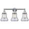 Edison Bellmont 25" 3-Light Polished Chrome Bath Light w/ Clear Shade