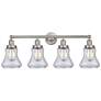 Edison Bellmont 34" 4-Light Brushed Satin Nickel Bath Light w/ Clear S