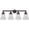 Edison Bellmont 34" 4-Light Oil Rubbed Bronze Bath Light w/ Clear Shad
