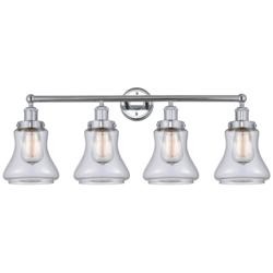 Edison Bellmont 34" 4-Light Polished Chrome Bath Light w/ Clear Shade