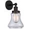 Edison Bellmont 7" Matte Black Sconce w/ Clear Shade