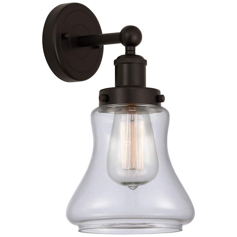 Image 1 Edison Bellmont 7" Oil Rubbed Bronze Sconce w/ Clear Shade