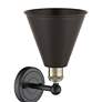 2_Edison Berkshire 12 1/4" High Matte Black Brass Wall Sconce more views