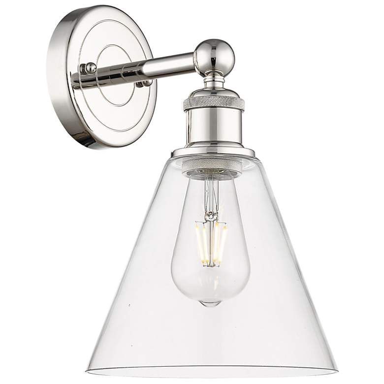 Image 1 Edison Berkshire 12 1/4" High Polished Nickel Wall Sconce