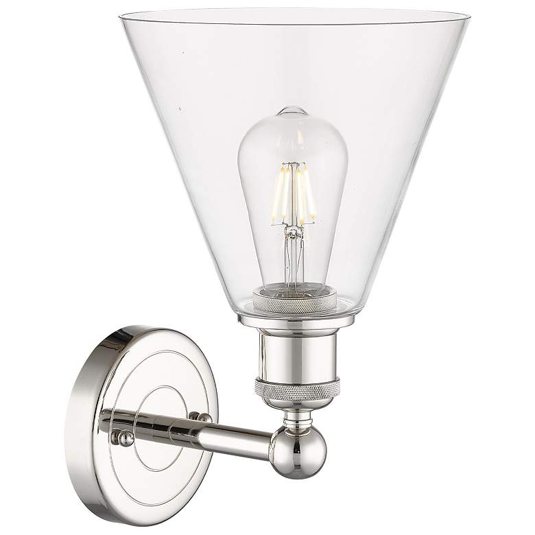Image 2 Edison Berkshire 12 1/4" High Polished Nickel Wall Sconce more views