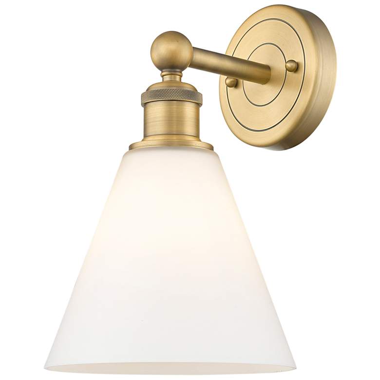Image 1 Edison Berkshire 13" High Brushed Brass Wall Sconce