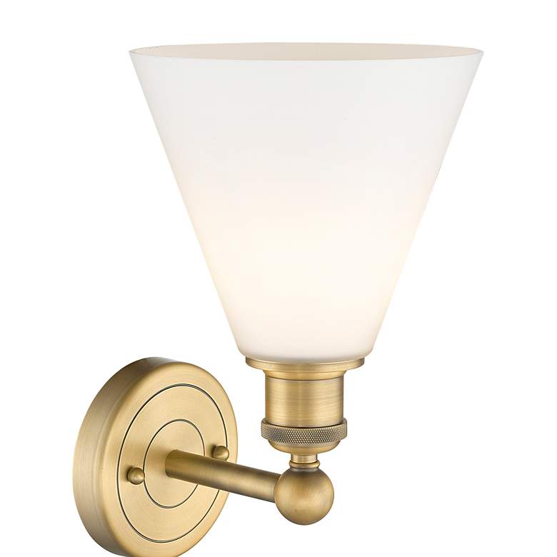 Image 2 Edison Berkshire 13" High Brushed Brass Wall Sconce more views